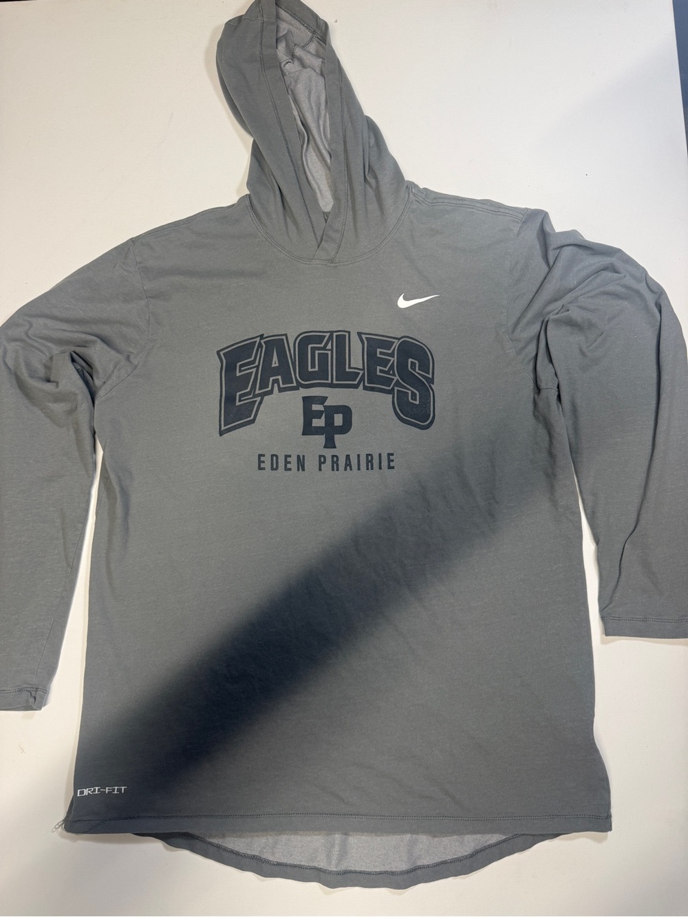 Nike Gray Eagles Eden Prairie Hooded Dri-FIT Top